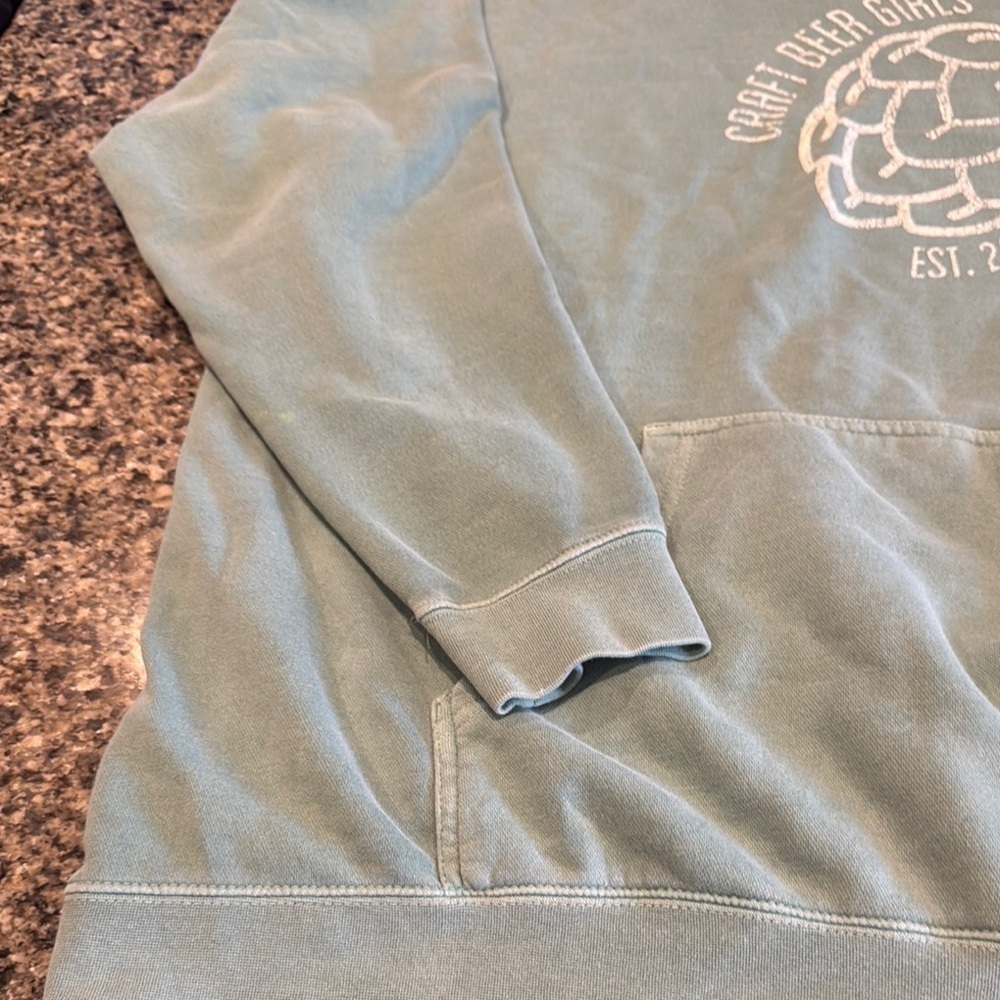 Craft Beer Girls light teal hoodie size 2XL - Picture 5 of 6